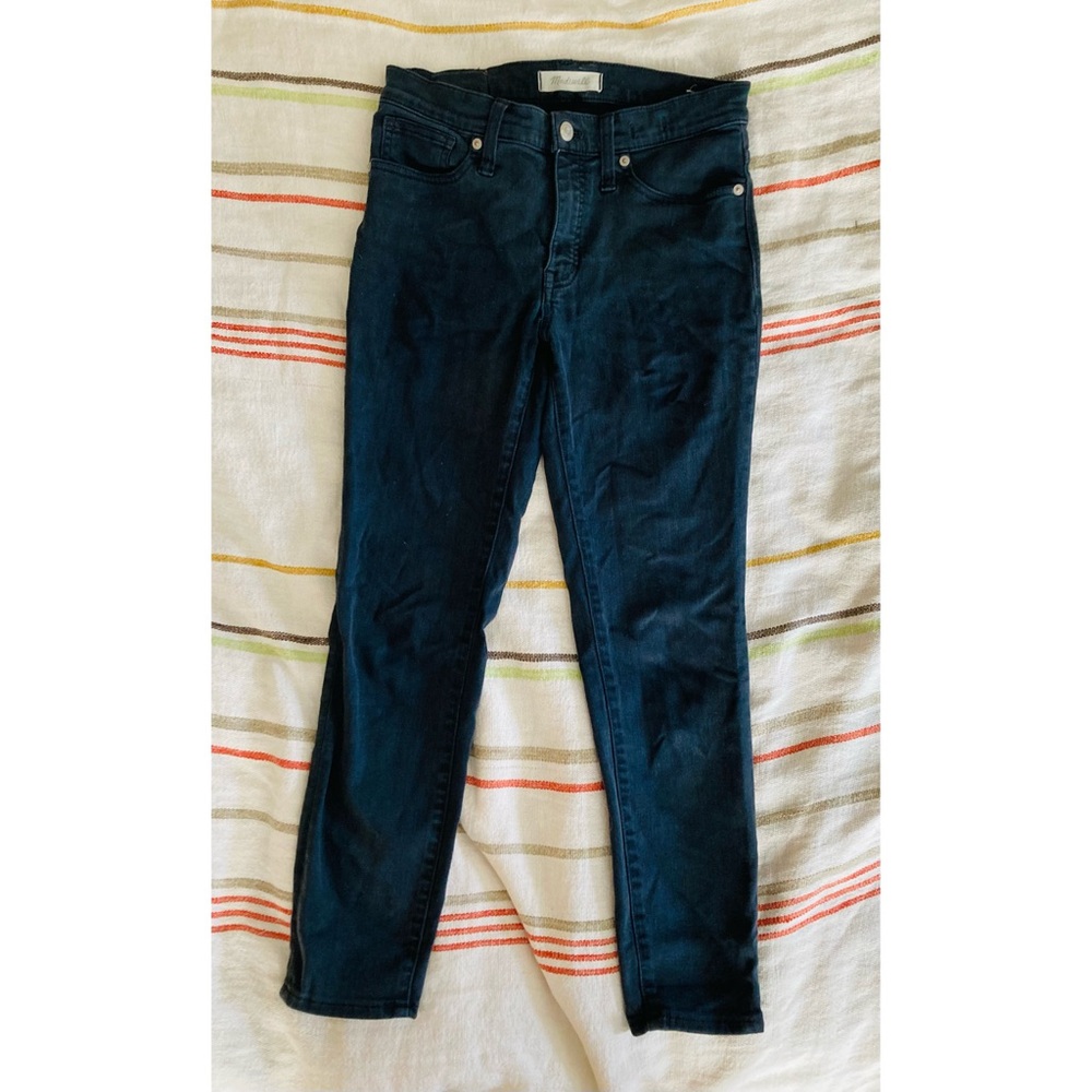 Madewell 9in High Rise Dark Gray Jeans with Tencel